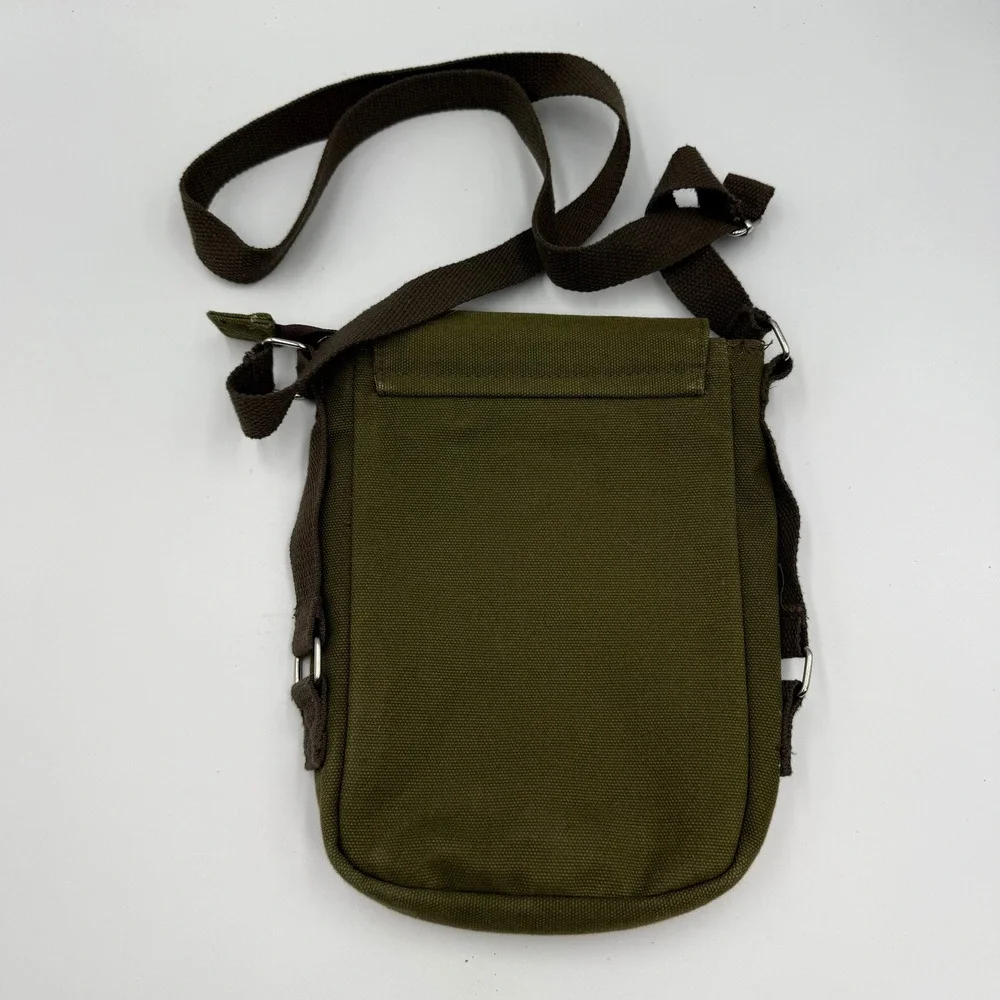 Show Me The Cryptid Bigfoot Canvas Crossbody Bag Olive Green Messenger Utility